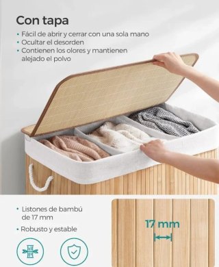 SONGMICS Cesto per bucato 150L