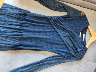Vestido de invitada de tul azul