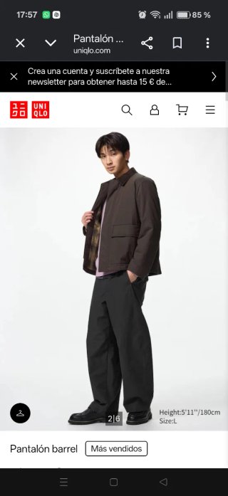 Pantalón Barrel Uniqlo Unisex