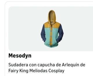 Sudadera Arlequín Fairy King Meliodas