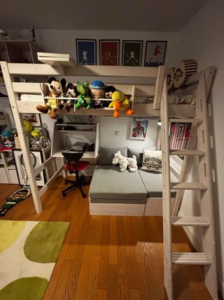 Flexa - Extensión a cama alta + sofá + escritorio