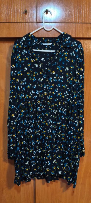 Vestido camisero flores Lefties Talla XL