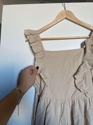 Mono corto de mezcla de lino beige