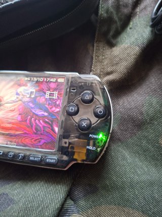 Sony PSP 3000 Carcasa Negra Transparente