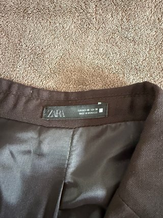 Blazer de traje Marron con etiqueta Zara