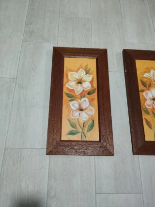 Set de 2 Cuadros Decorativos de Flores