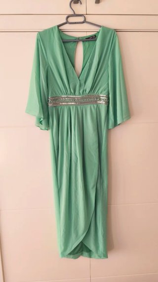 Vestido Invitada Evento Verde Menta