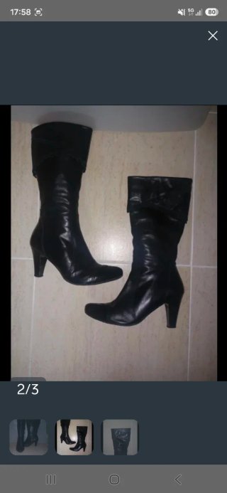 Botas Altas Negras de Tacón