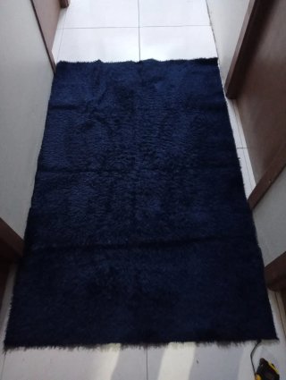 Tappeto Blu Marinaio a Pelo Corto