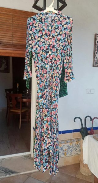 Vestido Largo Estampado Floral Zara
