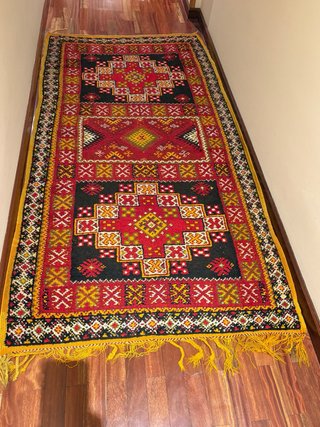 Alfombra Estampada con Flecos 100x200