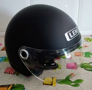 Casco Moto Jet Urbano LEM Roger Negro