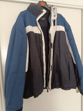 Anorak Nieve Hombre Negro y Azul. Talla XXL
