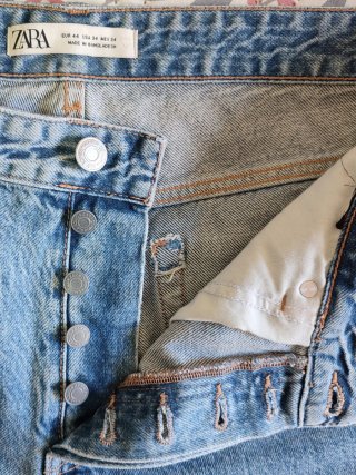 Pantalón vaquero botones Zara 44 hombre