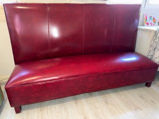 Sofá Zapatería Rojo Años 70 Auténtico