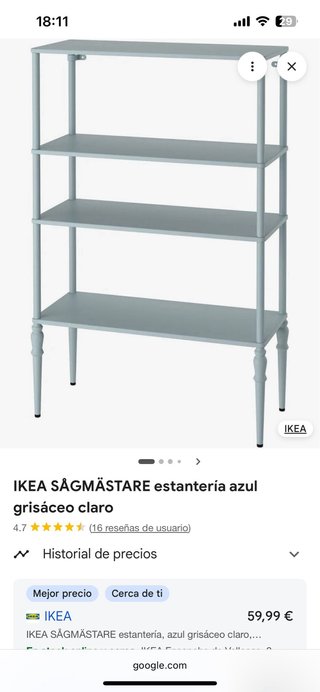 Scaffale IKEA Blu Turchese