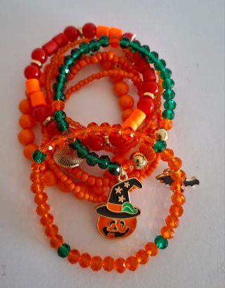 Lote 7 Pulseras Halloween sin estrenar