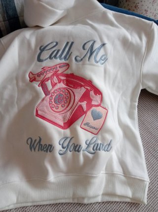 Sudadera Blanca con Capucha Talla M Sin marca