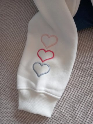 Sudadera Blanca con Capucha Talla M Sin marca