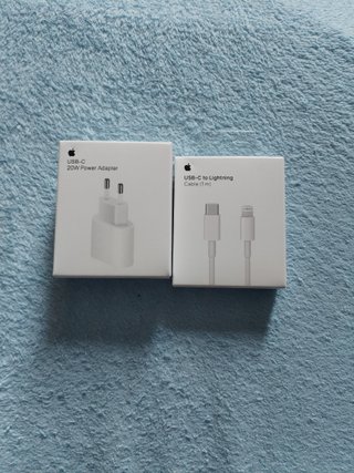 Cargador Apple iphone y Cable USB-C a Lightning