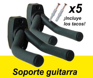 5 SUPPORTI A PARETE PER CHITARRA O BASSO, NUOVI