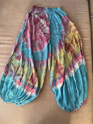 Pantalón bombacho tie-dye talla única