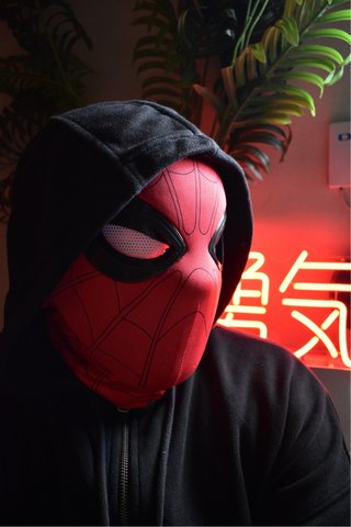 Máscara Spider-Man Mecánica con mando anillo