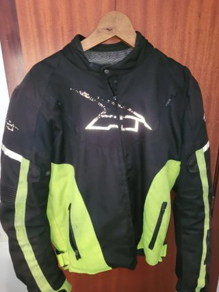 Chaqueta Moto AXO Hombre Negra y Verde