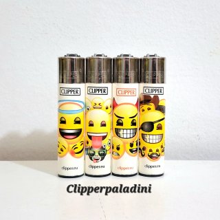 Set di 4 accendini Clipper con emoji