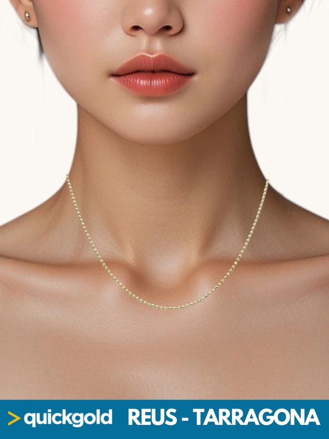040-02-00725 CADENA ORO 18K BOLITAS 46CM