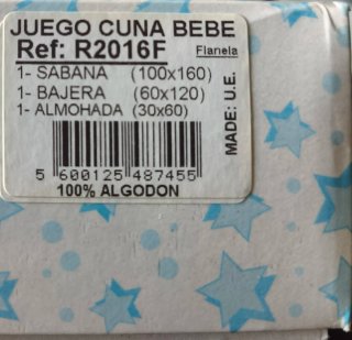 Juego Cuna Bebé R2016F Flanela Algodón