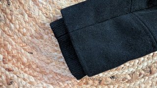 Chaquetón negro T36 con cinturón