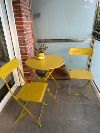 Mesa y Sillas Ikea Sunsö Amarillas