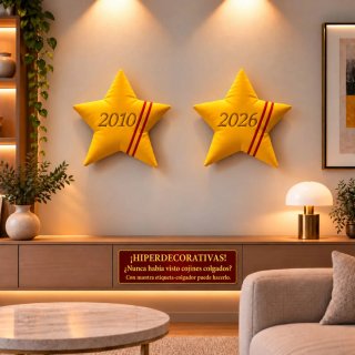 Cojines "Estrellas dESPAÑA", bordados a su gusto.