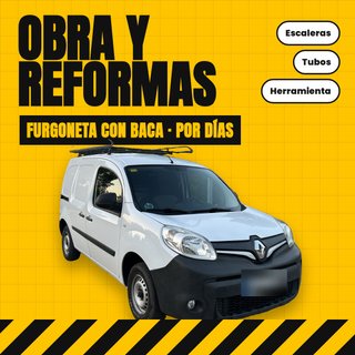 Alquiler furgoneta con baca por días para obra