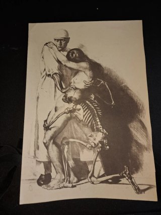 Grabado de Ivo Saliger – El doctor, la muerte y la