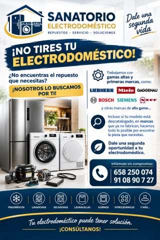 Repuestos y servicio para electrodomésticos