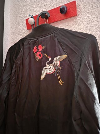 Levi's Chaqueta Bomber Negra Bordada Talla S