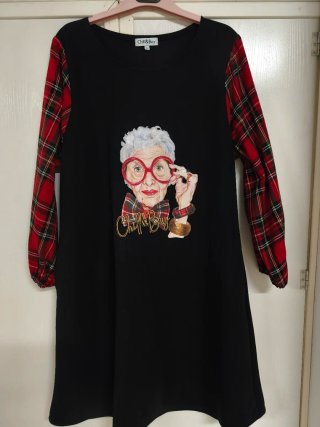 Vestido Chilly&Buy Negro y Rojo Talla XL
