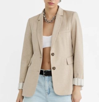 Elegante Americana beige, talla M