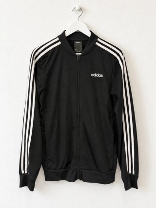 Chaqueta Adidas mujer XS negra tres bandas blancas