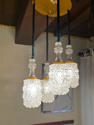 Lampada a cascata Targetti anni '70
