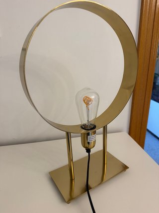 Lámpara Mesa Aro Dorada Zara Home