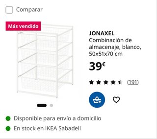 JONAXEL Almacenaje Blanco 50x51x70cm