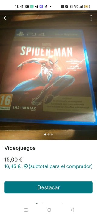 Marvel Spider-Man PS4 Juego