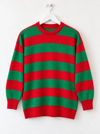 Jersey rayas verdes y rojas retro M orientativa