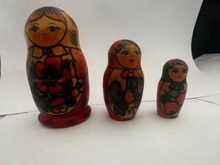 Matrioske Set di 3 Bambole Russe