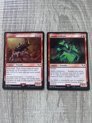 Cartas Magic warhammer 40k Exocrino y Asesino