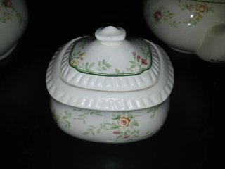 Azucarero San Claudio Hiedra Tapa Porcelana