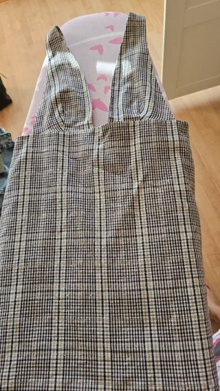 Vestido Zara cuadros para usar con camiseta